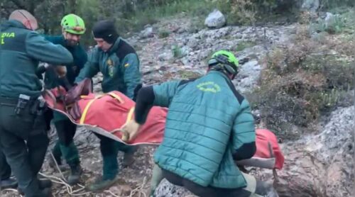 La Guardia Civil rescata el cadáver de un espeleólogo del interior de una cueva en el paraje de Cañada de los Mojones de Riópar (Albacete)