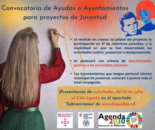 Los ayuntamientos de Albacete pueden solicitar hasta el 3 de agosto las ayudas para proyectos de juventud