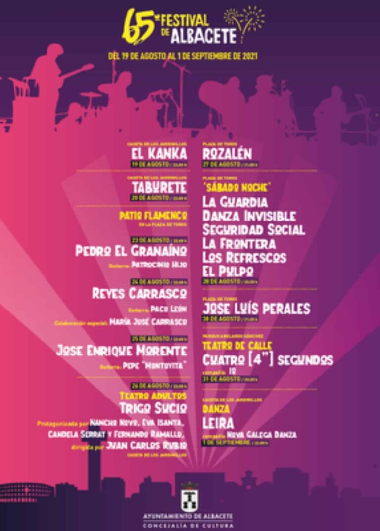 Del 19 de agosto al 1 de septiembre se celebrará el 65 Festival de Albacete