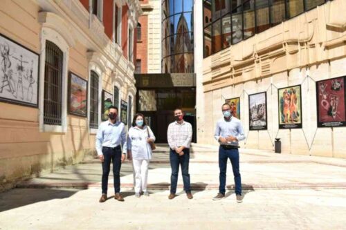 Exposición “Benjamín Palencia en el Museo de Albacete” en la fachada del palacio de la Diputación hasta el 2 de octubre