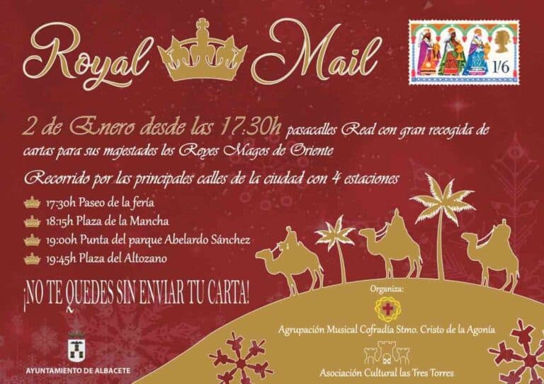 Recogida de cartas para sus majestades los Reyes Magos el 2 de enero en Albacete
