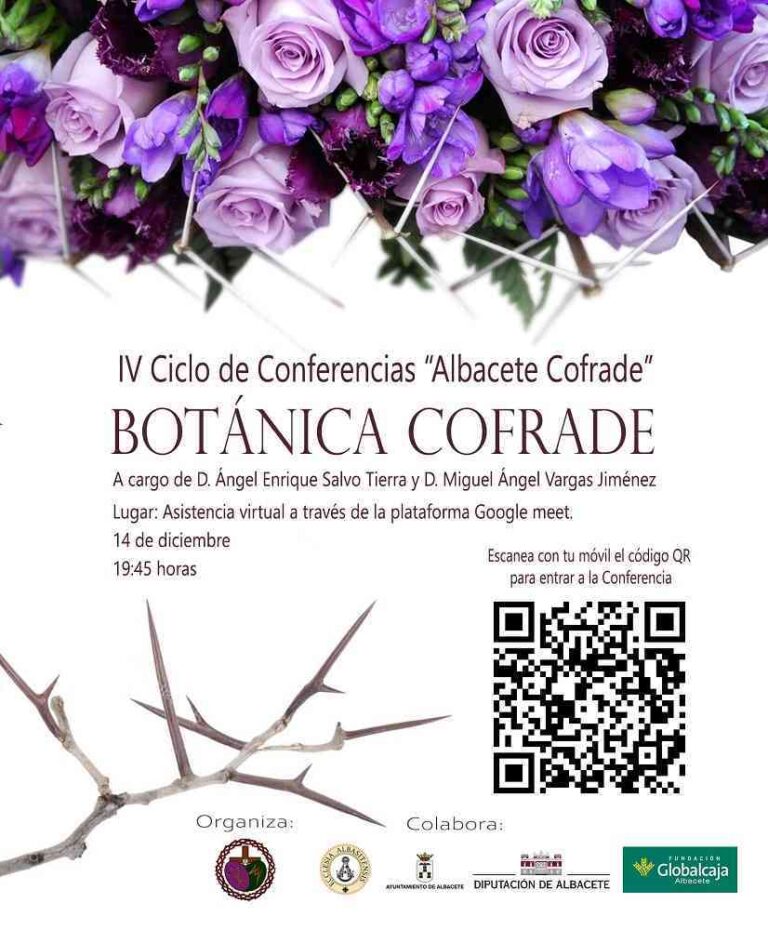 La Botánica Cofrade, protagonista de la segunda conferencia del IV Ciclo “Albacete Cofrade”.