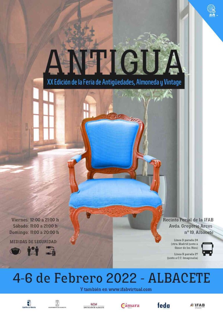 «Antigua» XX edición de la Feria de Antiguedades, Almoneda y Vintage en Albacete del 4 al 6 de febrero