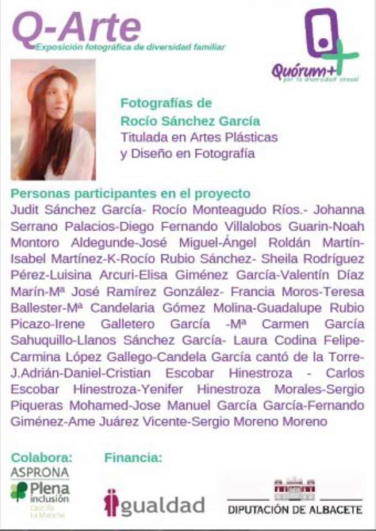 Q-Arte exposición fotográfica de diversidad familiar del 1 al 13 de abril en el Centro Joven de  Albacete