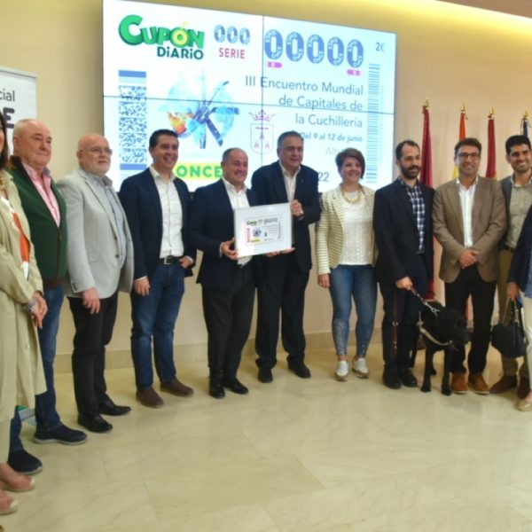 Dedicarán cupones de la ONCE al Albacete Meetings que reunirá en  la provincia del  10 al 12 de junio a 8 países en torno al sector cuchillero