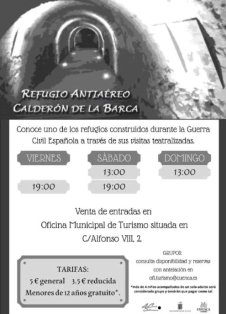 Visitas teatralizadas al refugio antiaéreo Calderón de la Barca los fines de semana en Cuenca