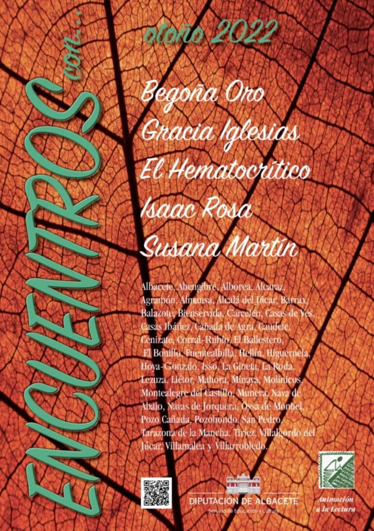 El 9 de noviembre regresa el programa ‘Encuentros con…’ de la Diputación Provincial de Albacete para fomentar la lectura y con participación de más de 40 localidades