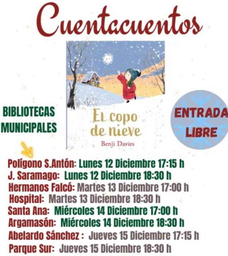 Cuentacuentos «El copo de nieve» de Benji Davies en las bibliotecas municipales de Albacete este diciembre