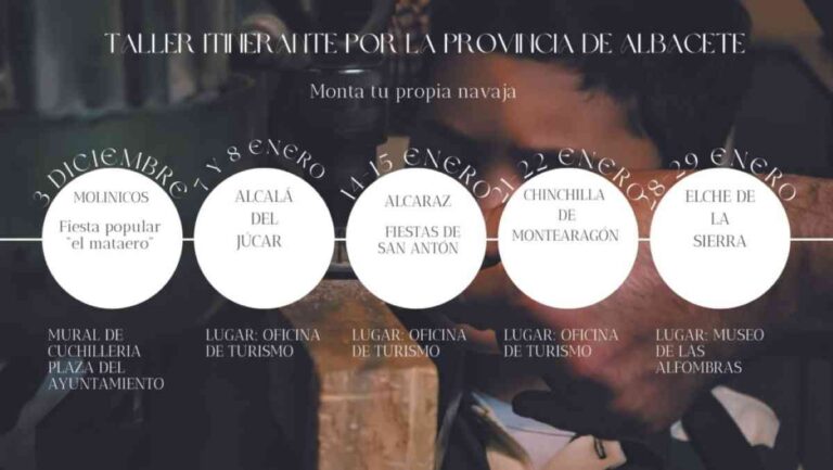 La actividad gratuita  “Monta tu propia navaja” llegará a los municipios de la provincia de Albacete gracias a la Diputación y APRECU