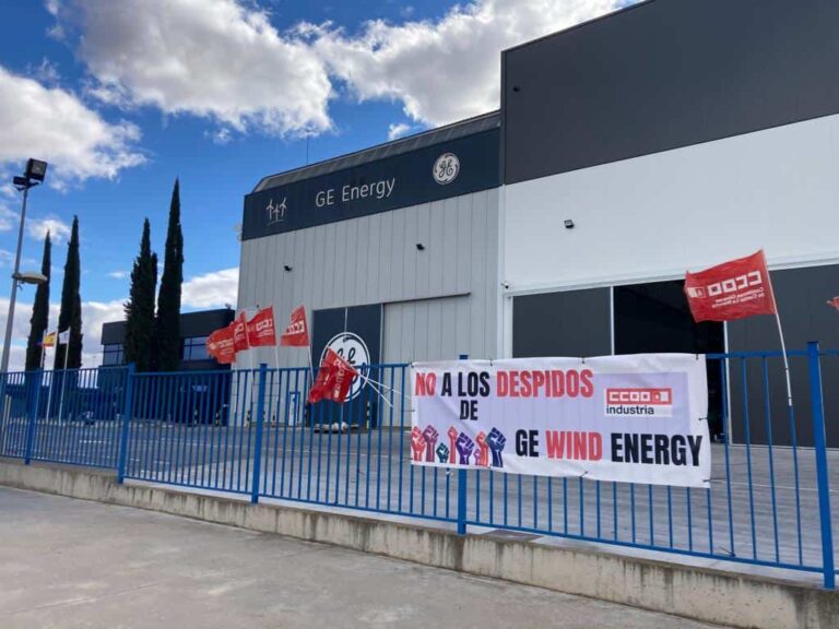 Movilización y huelga en Noblejas y Albacete contra el ERE que quiere ejecutar General Electric Wind para despedir a 199 trabajadores