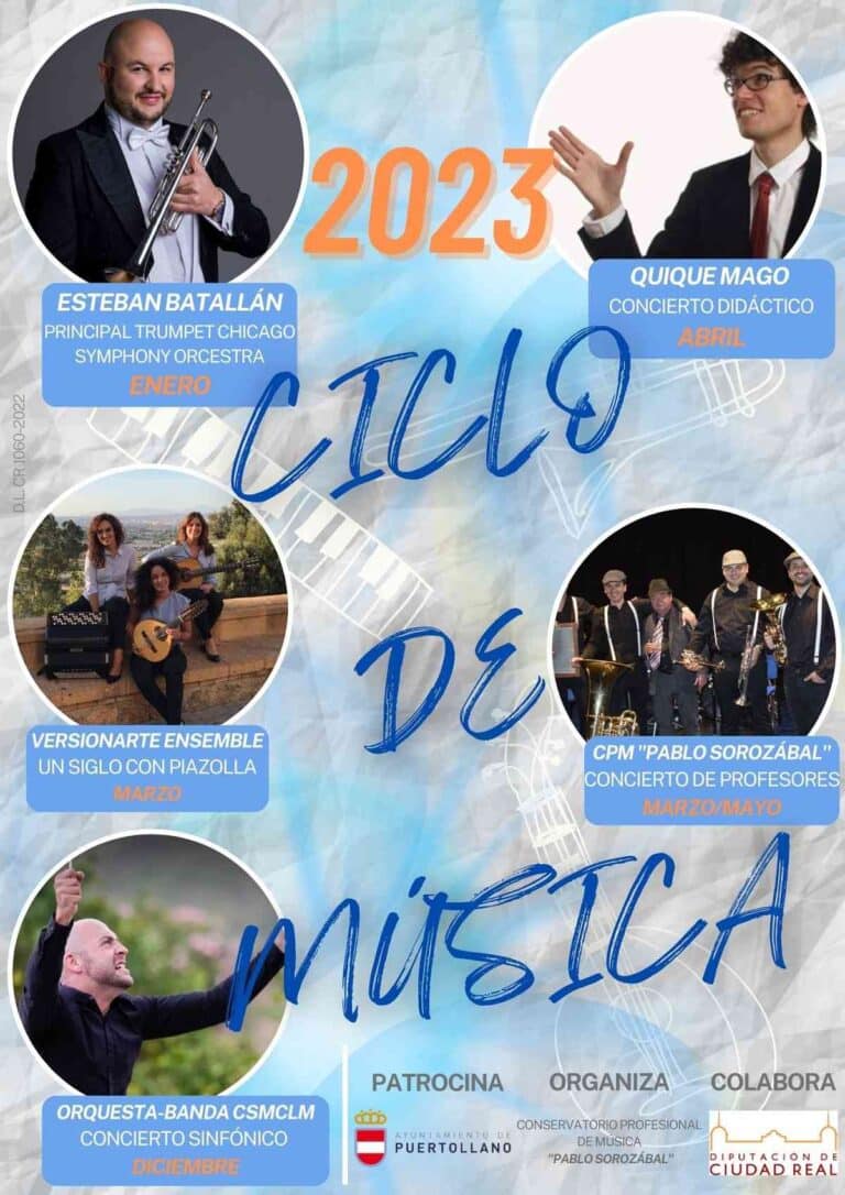 El ciclo de música 2023 del Conservatorio Pablo Sorozábal de Puertollano tendrá 9 conciertos con orquestas y solistas de primer nivel