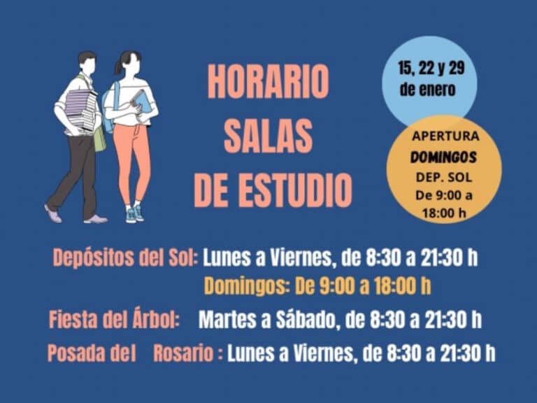 La sala de estudio de los Depósitos del Sol en Albacete estará abierta los tres domingos de enero 2023