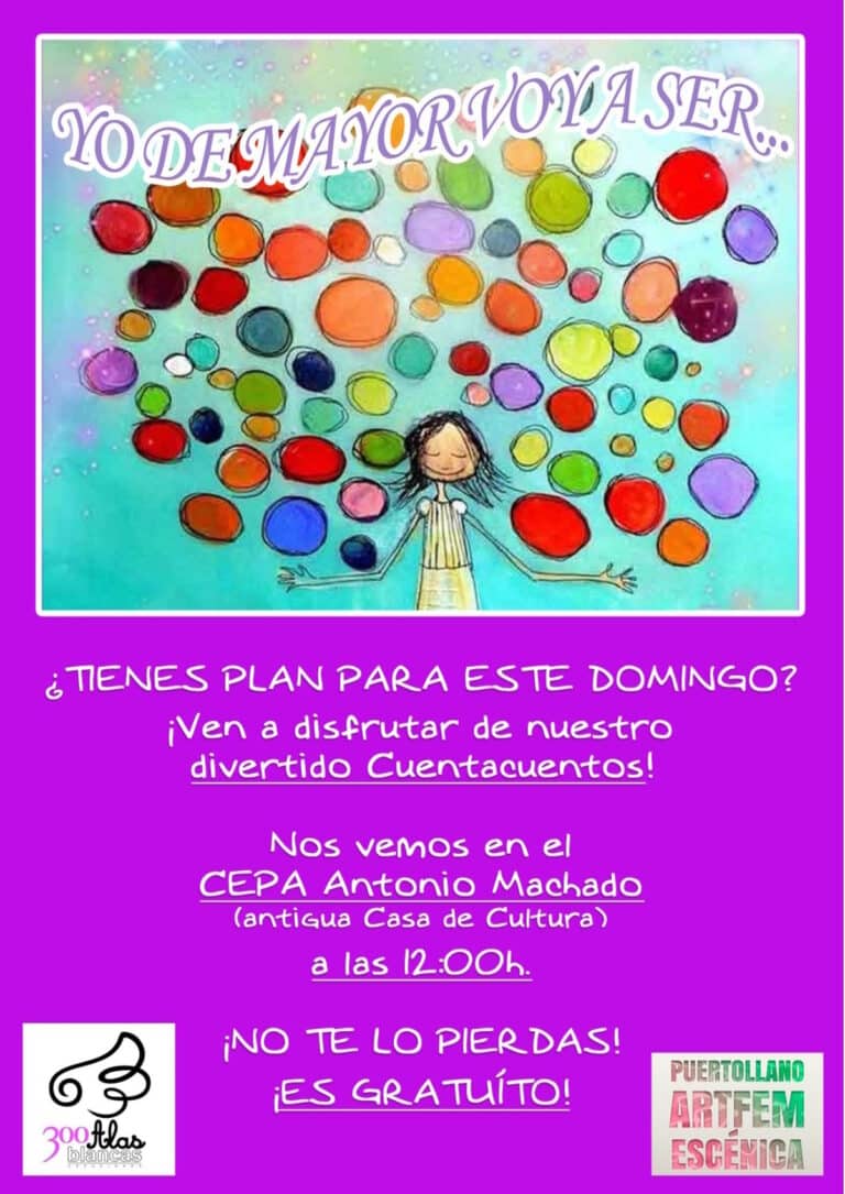 ARTFEM presenta el Cuentacuentos “Yo de mayor voy a ser…” con Ana Torres Lara el domingo 26 de marzo en Puertollano