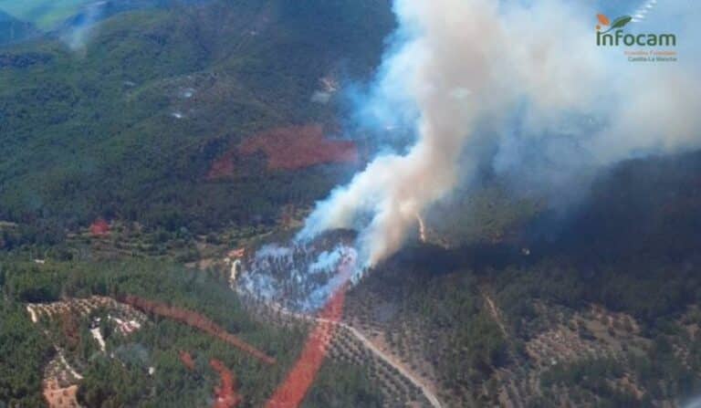 El fuego en Yeste (Albacete) ha sido extinguido con éxito