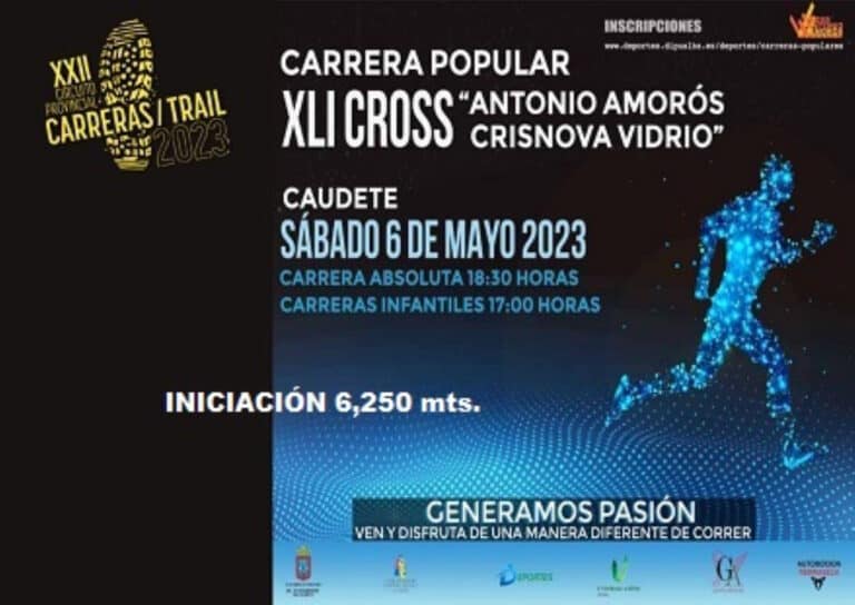 Carrera Popular XLI Cross Antonio Amorós – Crisnova Vidrio (Iniciación) en Claudete el 6 de mayo
