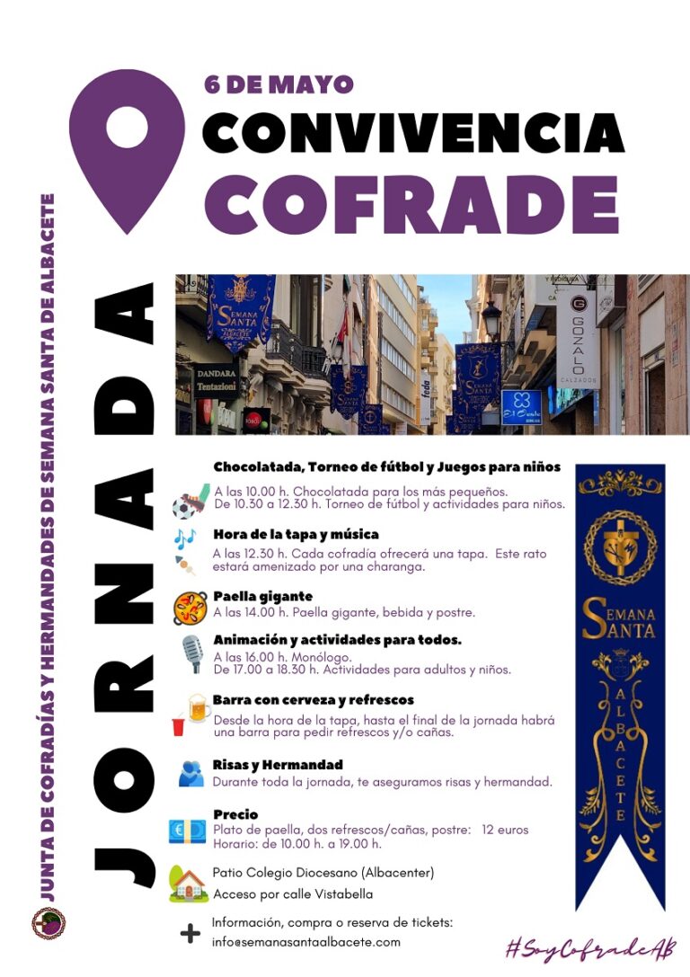 Este sábado, Jornada de Convivencia Cofrade