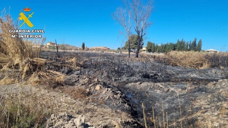 Investigados dos individuos por un incendio en Tobarra (Albacete) que causó daños en 2,7 hectáreas en marzo