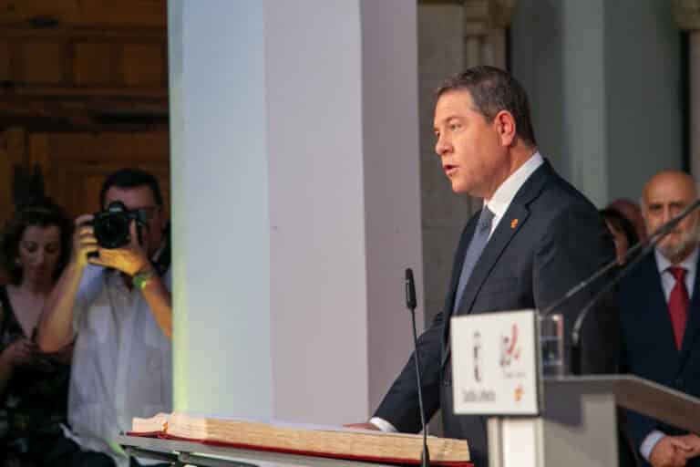 Cabañero ha asistido a la toma de posesión de Emiliano García-Page como presidente de la JCCM en el Palacio de Fuensalida