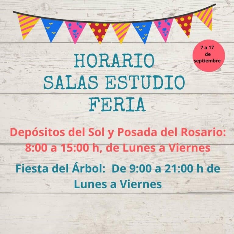 Horarios especiales en bibliotecas municipales durante la Feria para estudiantes y opositores.