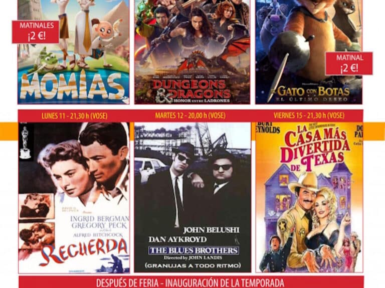 Filmoteca de Feria  Programación especial Feria de Albacete 2023 del 11 al 16 de septiembre