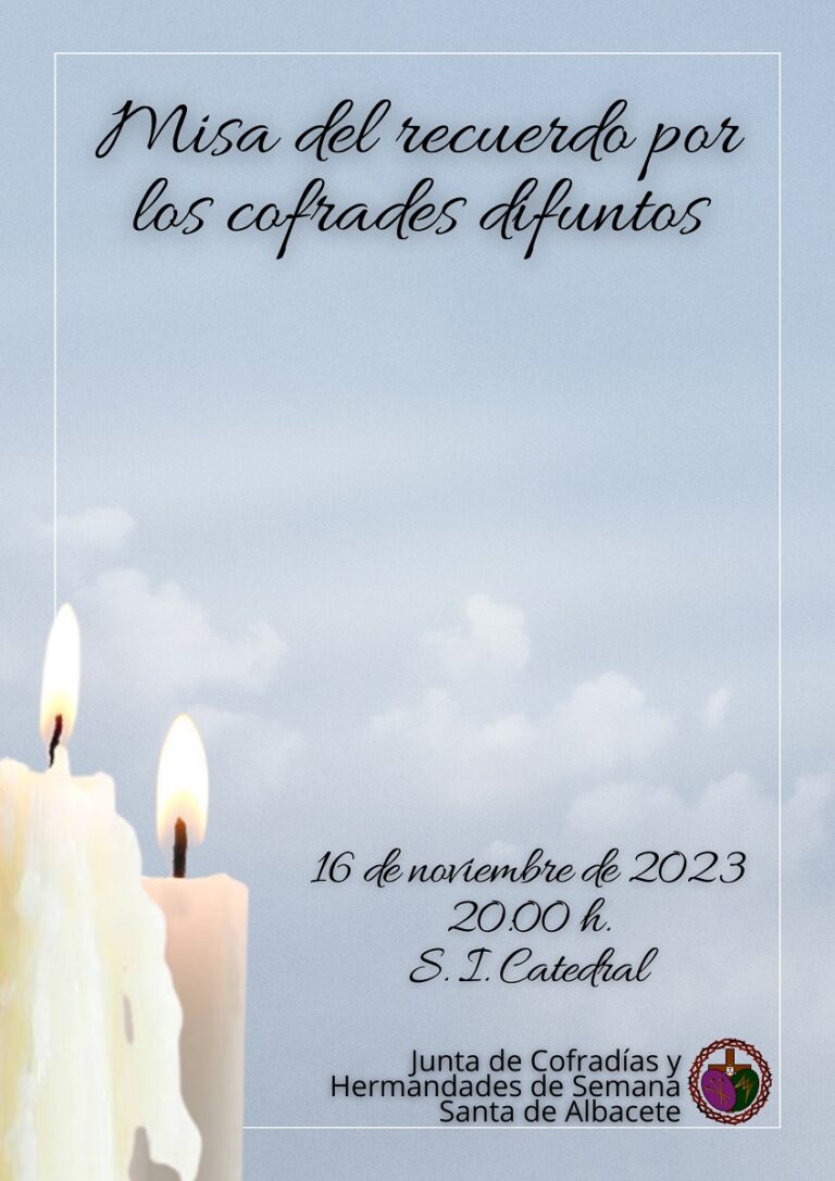 Una eucaristía en recuerdo de los cofrades difuntos