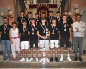 Sancha y Albalatejo dan la bienvenida en la Diputación de Albacete al Villacerrada Fútbol Sala, flamantes campeones de la Liga Cadete Regional