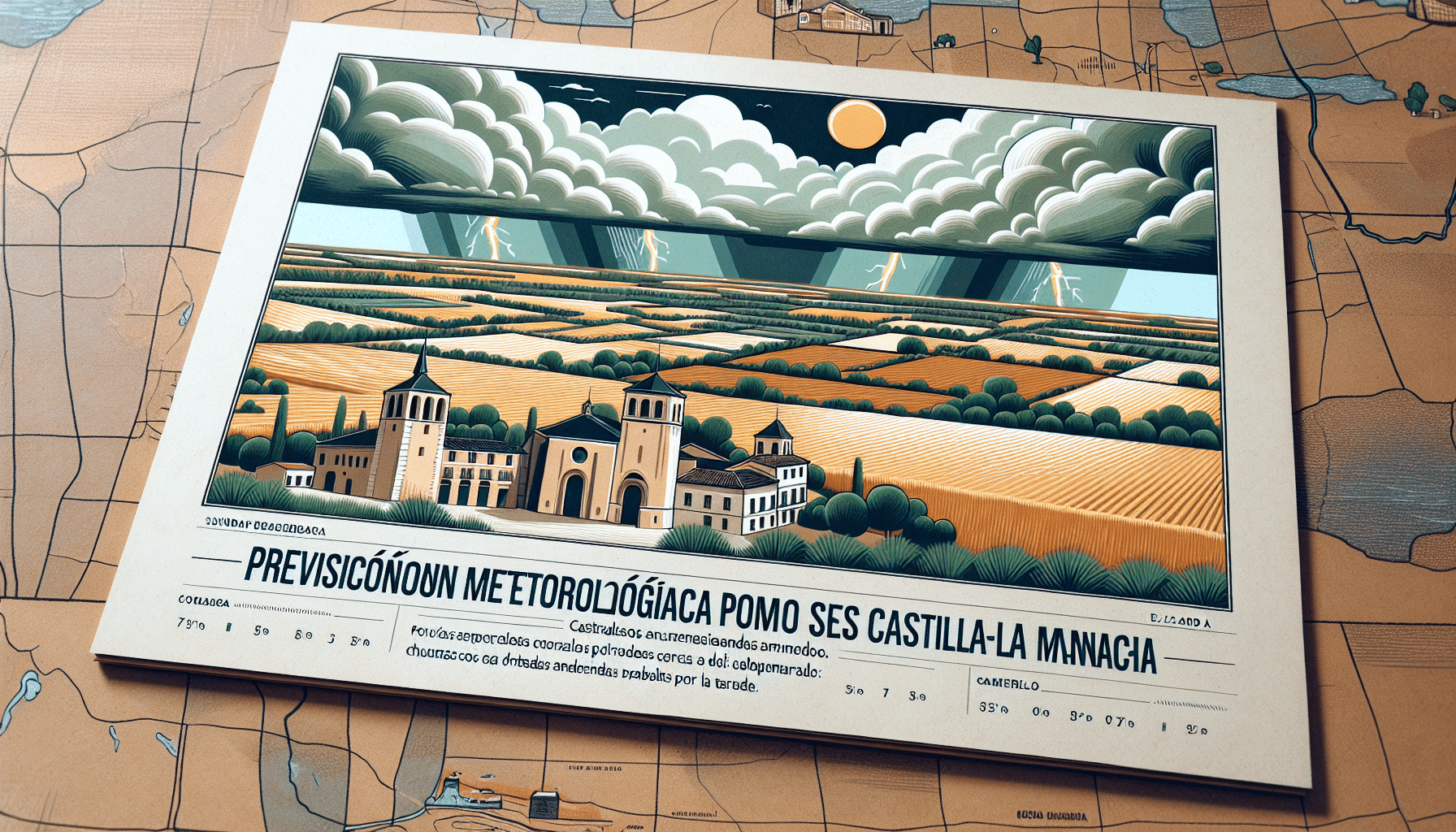 Previsión meteorológica para este domingo en Castilla-La Mancha: chubascos y tormentas probables por la tarde