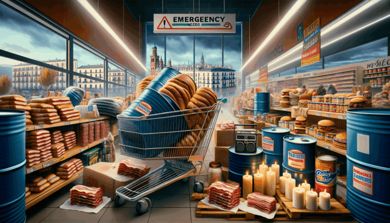 Compras de emergencia en Albacete: bidones de agua, radios, velas y bocatas de bacon
