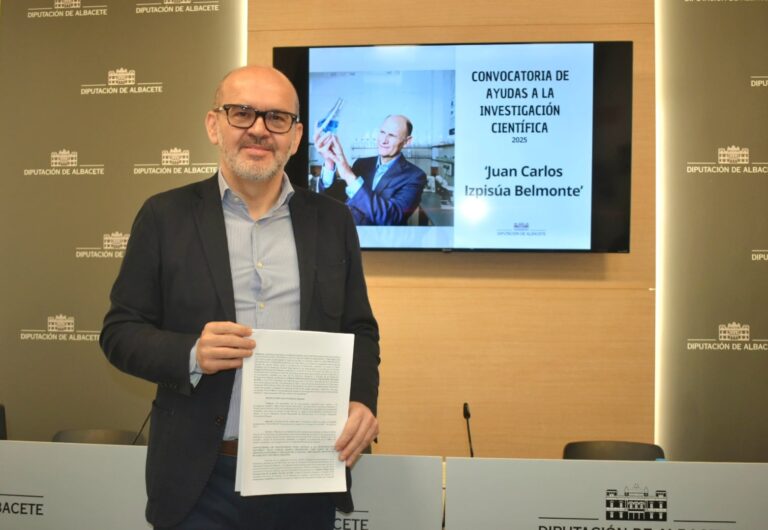 La Diputación de Albacete anuncia un incremento del 50% en el presupuesto de las ayudas para investigación científica ‘Juan Carlos Izpisúa Belmonte’, abiertas a solicitud desde el 24 de abril