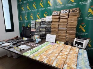 La Guardia Civil detiene a 31 personas en Madrid y C-LM e incauta 150 kilos de cocaína y otras drogas