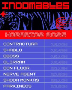Shoda Monkas, Parkineos, Nerve Agent, Olirram, Shablo y Don Flúor en el ‘Indomables’ de Albacete este viernes