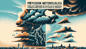 Previsión meteorológica para este sábado en Castilla-La Mancha: posibles chubascos y tormentas en el sureste y noroeste