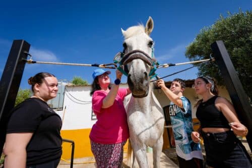 Terapia en plena naturaleza y entre caballos para usuarios del Servicio de Capacitación y Centro Ocupacional de amiab