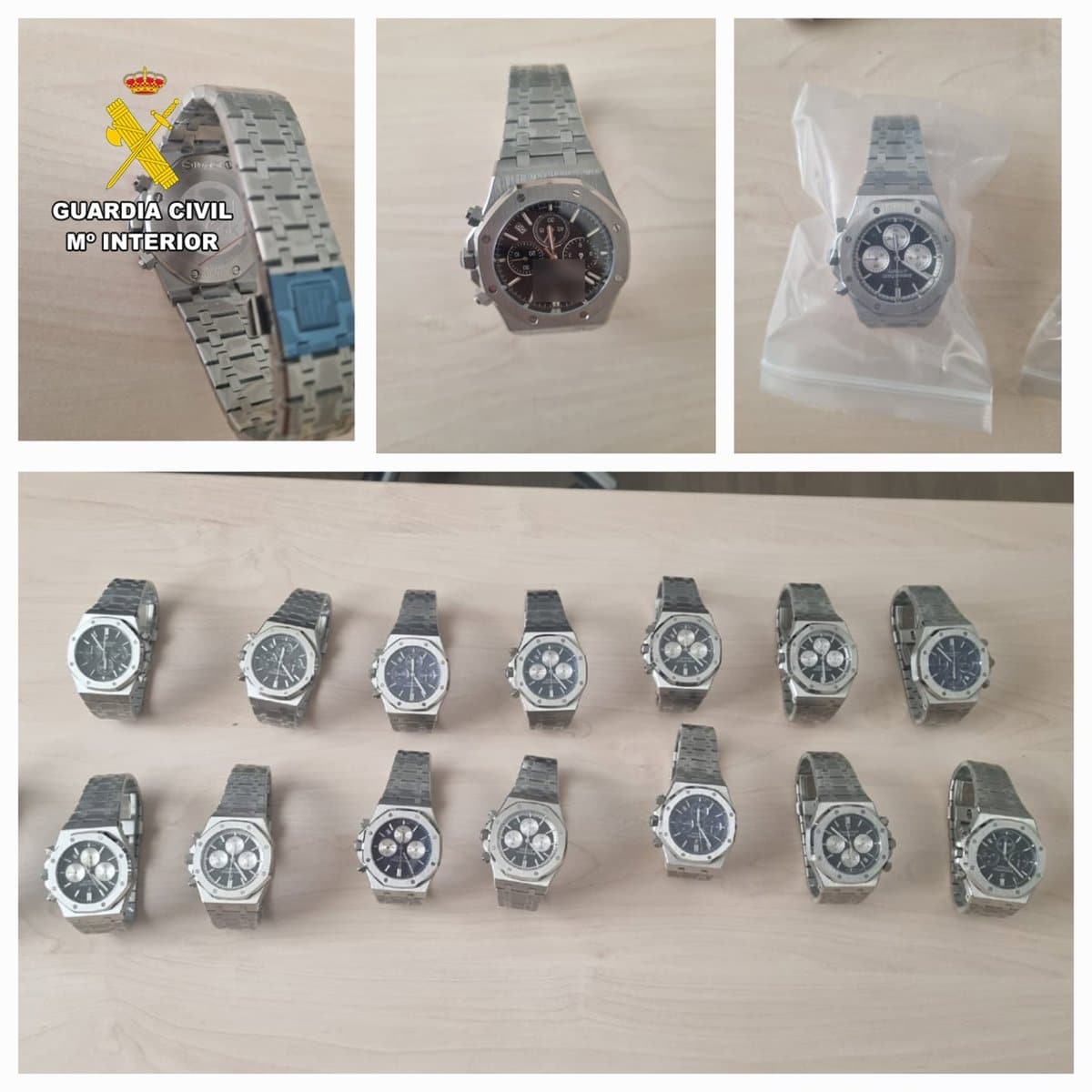 La Guardia Civil interviene relojes de gama alta falsificados por valor de 240.000 euros en Albacete