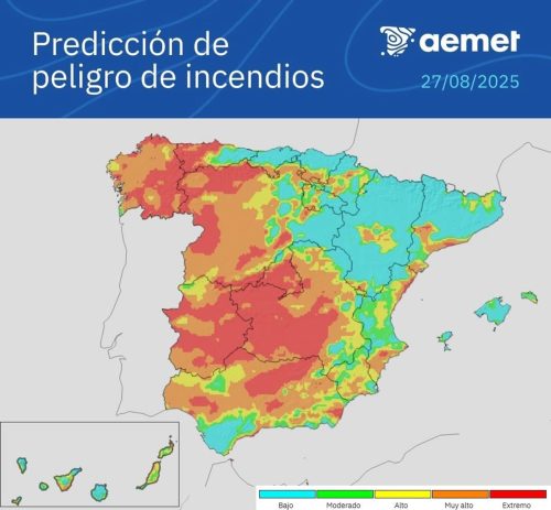 El riesgo de incendios sigue muy alto en Toledo, Ciudad Real, Albacete y Cuenca, según AEMET