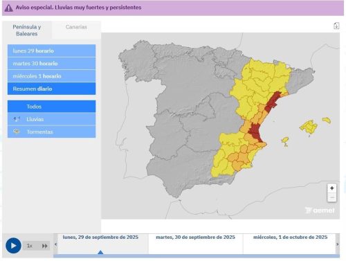 Albacete en aviso amarillo por lluvias y tormentas