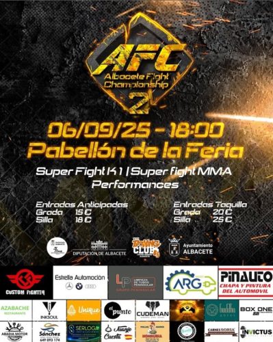 Las Artes Marciales Mixtas Llegan a Albacete Este Sábado Con el ‘Albacete Fight Championship’