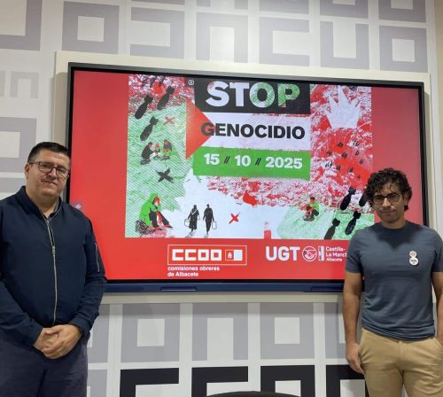 CCOO y UGT Convocan a Albacete para Jornada de Paro en Solidaridad con Palestina el 15 de Octubre