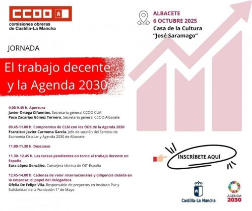 Jornada en Albacete: CCOO CLM Promueve el Trabajo Decente y la Agenda 2030