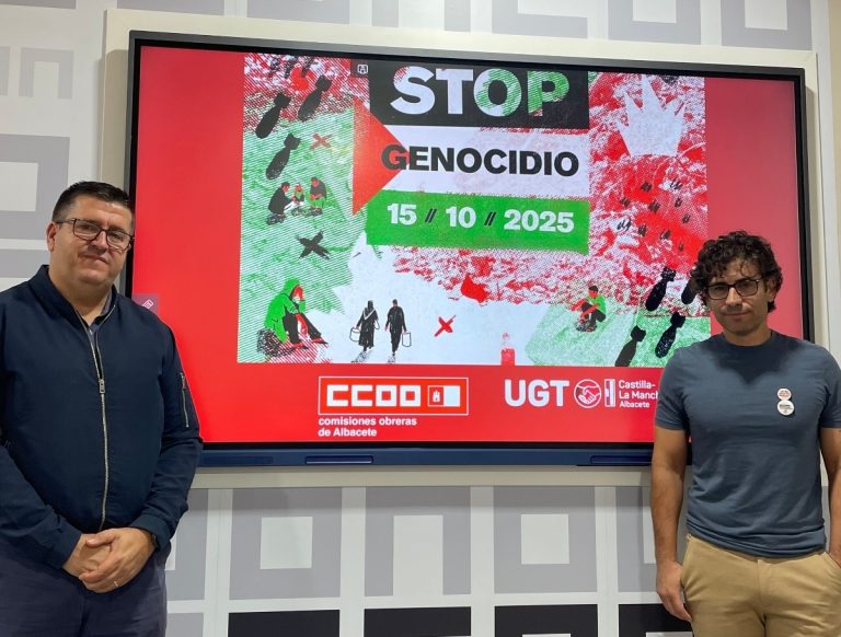 UGT y CCOO Instan a la Clase Trabajadora de Albacete a Movilizarse en Solidaridad con Palestina