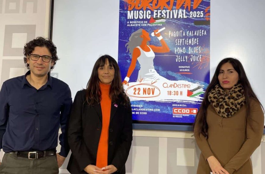 CCOO Lanza el VI Festival de Música Sororidad en Apoyo a Albacete con Palestina