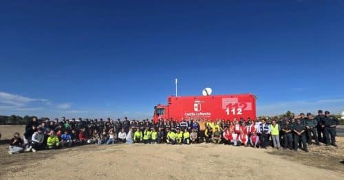 Más de 200 efectivos realizan simulacro de activación del PLATECAM en el aeropuerto de Albacete ante un posible accidente aéreo