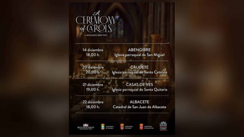 Gira Provincial de ‘A Ceremony of Carols’ por la Diputación de Albacete para Fomentar el Canto Coral Juvenil