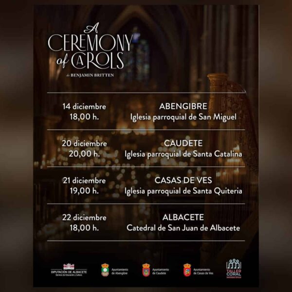 Gira Provincial de ‘A Ceremony of Carols’ por la Diputación de Albacete para Fomentar el Canto Coral Juvenil