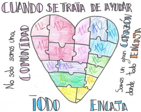 El colegio ‘Río Henares’ de Guadalajara se lleva el primer lugar en la XIV edición del Concurso de Dibujo Escolar del Servicio de Emergencias 1-1-2 de Castilla-La Mancha.