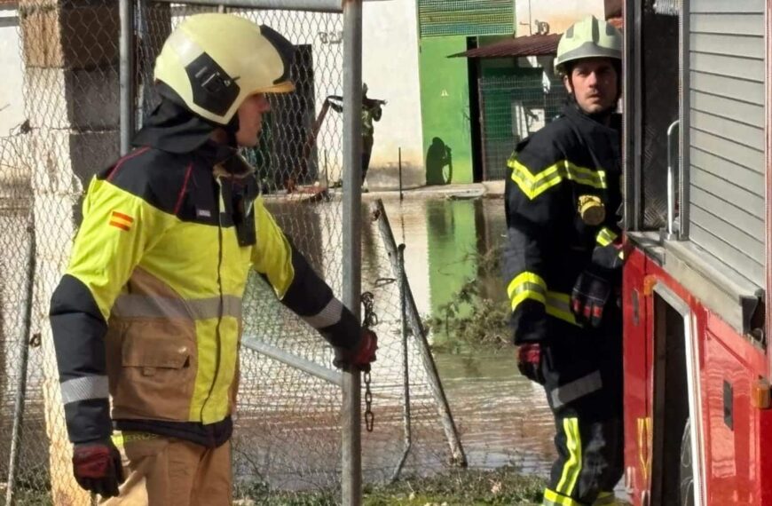 Intervención del SEPEI de la Diputación de Albacete en El Jardín por Desbordamiento Fluvial