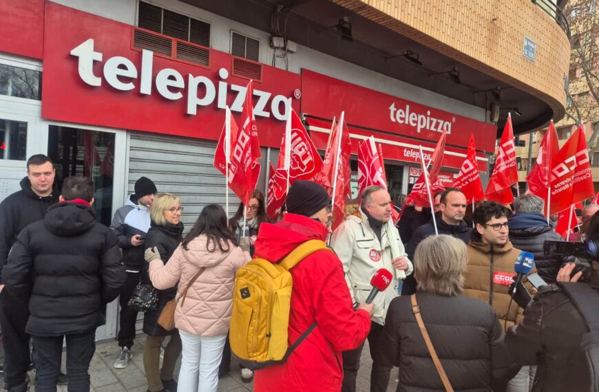 Sindicatos denuncian a Loguida por supuestas tácticas desleales contra huelga en Telepizza
