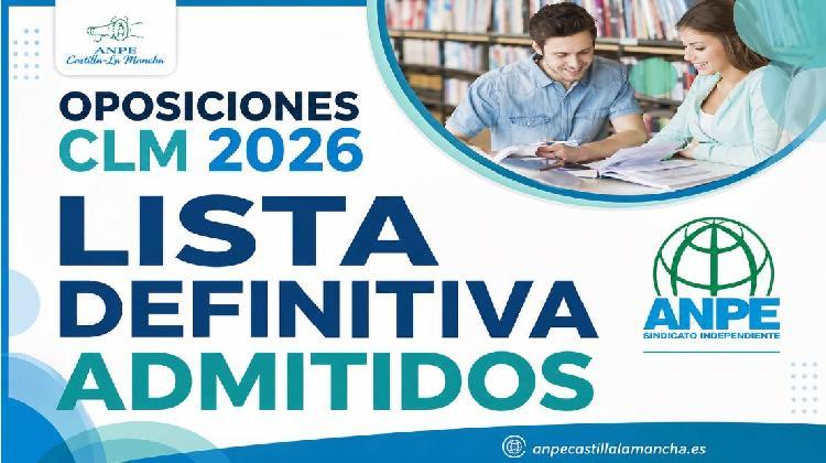 Maestros 2026: publicadas las listas definitivas del concurso-oposición en CLM