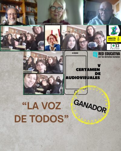 IES Pintor Rafael Requena, en Caudete, ganador del V Certamen de audiovisuales por los Derechos Humanos organizado por Amnistía Internacional CLM