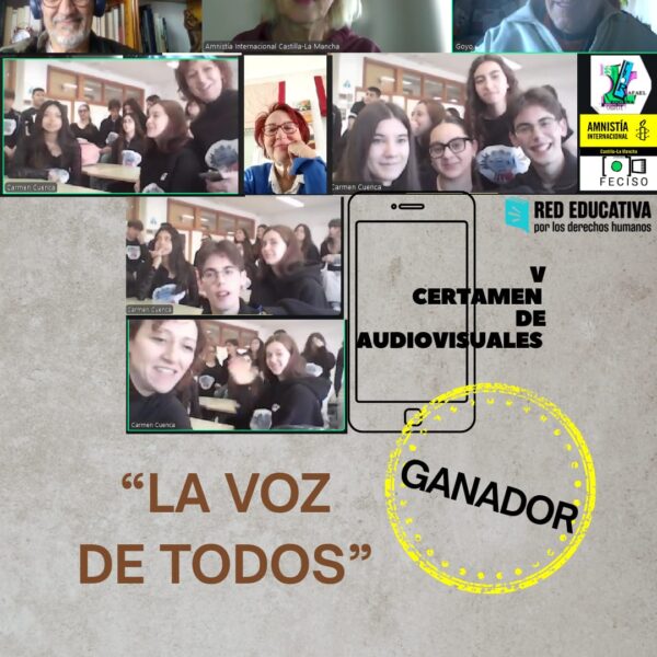 IES Pintor Rafael Requena, en Caudete, ganador del V Certamen de audiovisuales por los Derechos Humanos organizado por Amnistía Internacional CLM